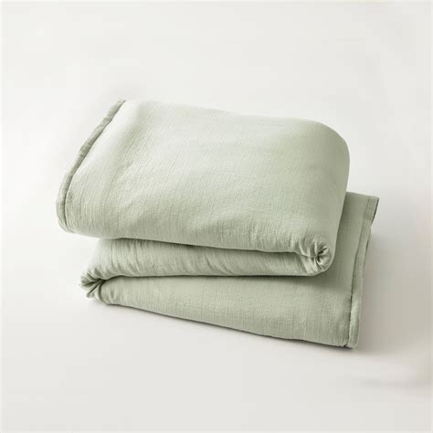 Better Homes And Gardens 3 Piece Sage Green Crinkled Gauze Comforter Set Adult Full Queen