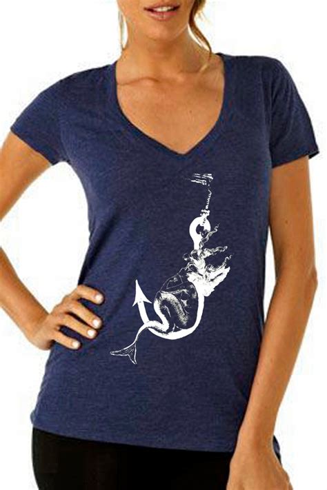 Mermaid Shirt Womens Tshirts Mermaid Ts Nautical Etsy