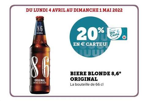 Promo Bière Blonde Original chez Hyper U iCatalogue fr