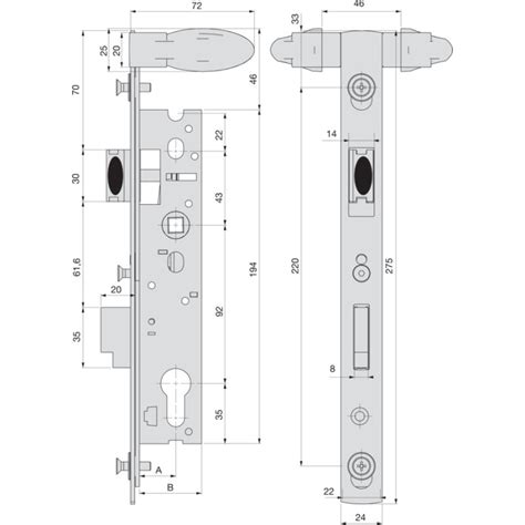 Serrure Points P Ne Dormant Demi Tour Mm Pour Tringle Plate