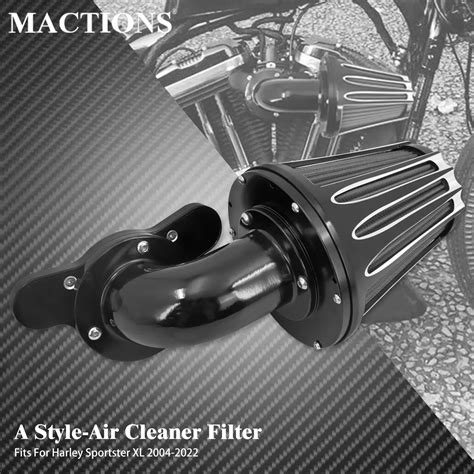 Motorcycle Air Cleaner Black Intake Filter For Harley Sportster Xl 1200