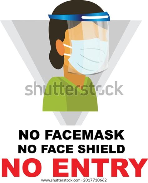 No Face Mask No Entry Vector Stock Vector Royalty Free