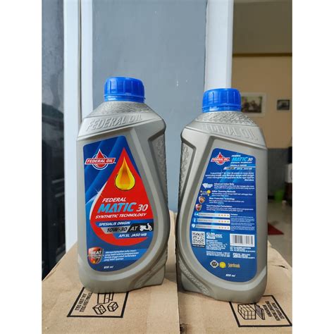 Jual Oli Mesin Oil Motor Federal Matic AT 0 8L 800ml Shopee Indonesia