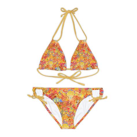 Opulent Strappy Bikini Set Design Etsy