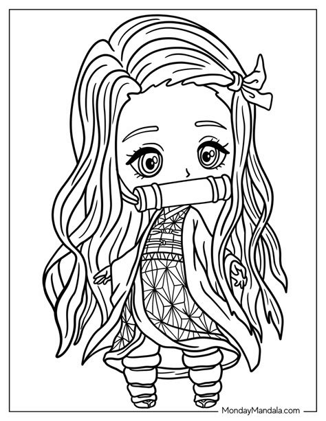 22 Nezuko Coloring Pages Free Pdf Printables