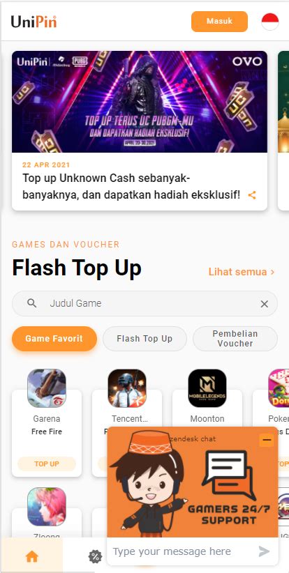 Unipin Voucher Game Online Gratis