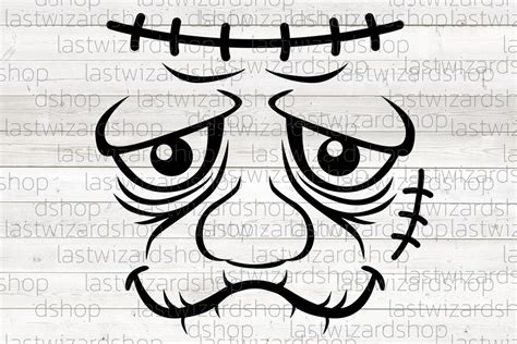 Frankenstein Face Svg Monster Svg Graphic By Lastwizard Shop