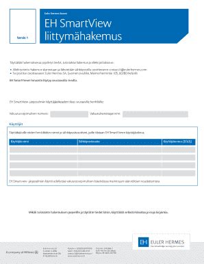 Fillable Online Eulerhermes Euler Hermes Suomi Eh Smartview