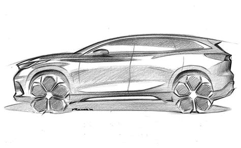 Chery Suv Pencil Design Sketch Car Body Design