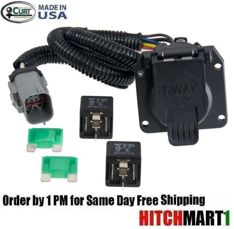 CURT TRAILER HITCH WIRING 7 WAY PLUG FOR 1999-2001 FORD F450 SD w ...