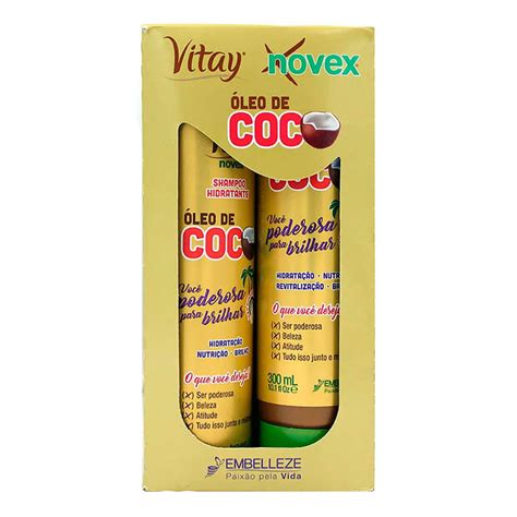 Kit Revitay Novex Óleo De Coco Shampoo Condicionador 300ml Drogarias Pacheco