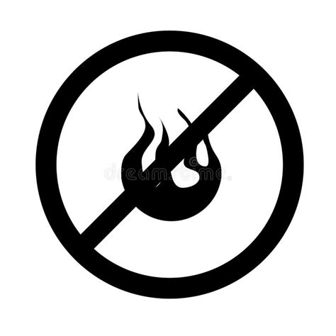 No Fire Icon Vector Sign And Symbol Isolated On White Background No