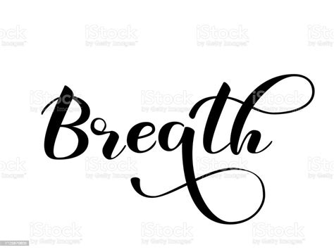 Lettering Breath Vector Illustration For Banner Poster Or Card Stock