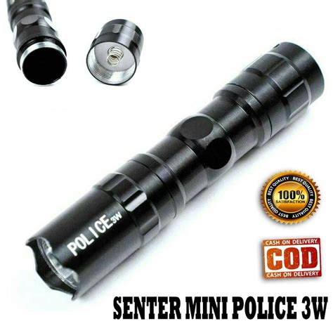 Jual Senter Swat Mini Led Super Terang Swat Police Light Watt