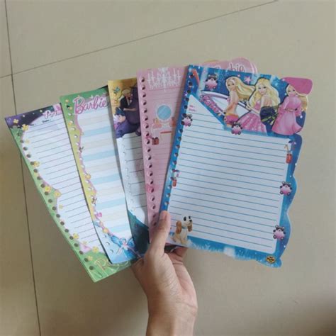 Jual Loose Leaf Kertas Isi Binder A5 Barbie Binder Lucu Binder