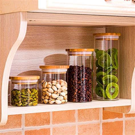 Cereal Container Glass Jars Clear Storage Containers Preserving For Dry