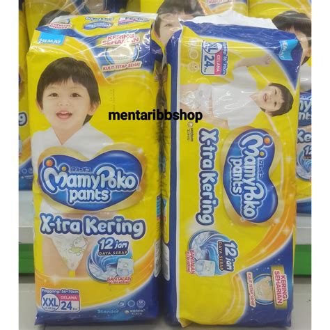 Jual Mamy Poko Xtra Kering Celana S38 M32 L28 Xl26 Xxl24 Mentaribbshop 12jam Nbs44 Perekat 12jam