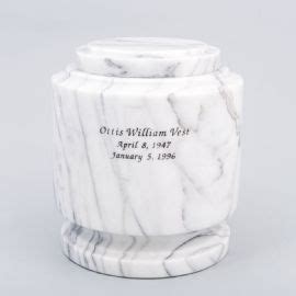 Estate Ii White Natural Marble Cremation Urn