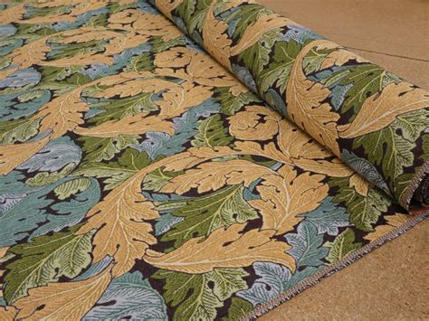 William Morris Acanthus Ebony Tapestry Fabric Ellbee Fabrics