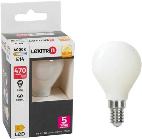 Lexman Żarówka Led E14 4 2 W 40 470 Lm Neutralna Biel Opinie i