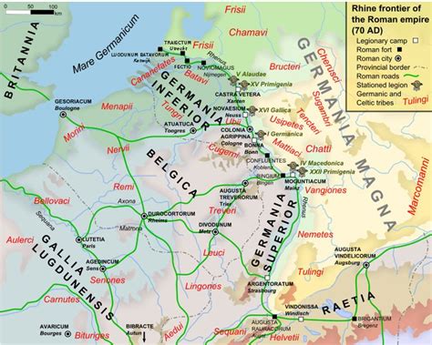 Germania Inferior Small Province Of The Roman Empire Along The Lower