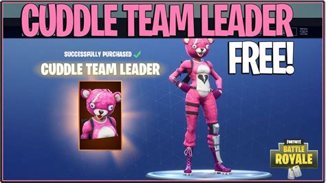 New Fortnite How To Get The Cuddle Team Leader Skin Free Battle Royale Giveaway Youtube