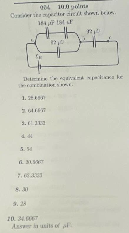 Solved Consider The Capacitor Circuit Shown Below Determine