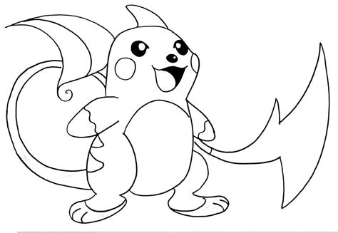 Dibujos De Raichu Lindo Para Colorear Para Colorear Pintar E Imprimir