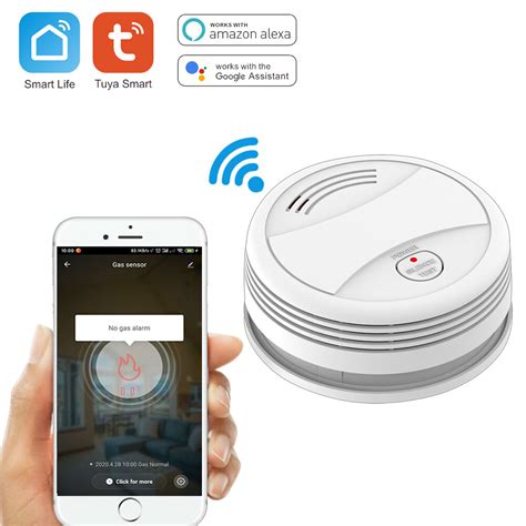 Wifi Tuya Smart Smoke Detector Sensor 80DB Alarm Fire Smoke Detector