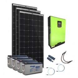 Kit Fotovoltaico Off Grid W V Mppt Con Batterie Agm Ah