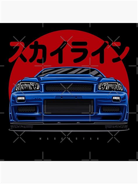 Skyline Gtr R Poster For Sale By Olegmarkaryan Redbubble