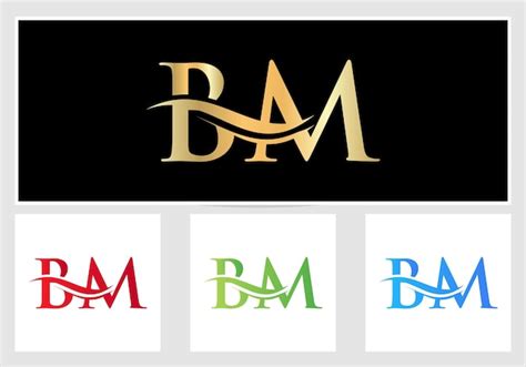 Letra Bm Logo Design Modelo De Logotipo Bm Vetor Premium