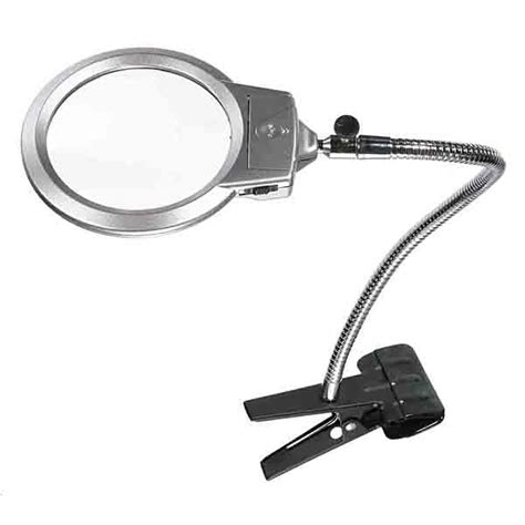 Free Shipping Wholesale Led Table Magnifier Flexiable Soft Rod Desk Lamp Magnifying Glass Loupe