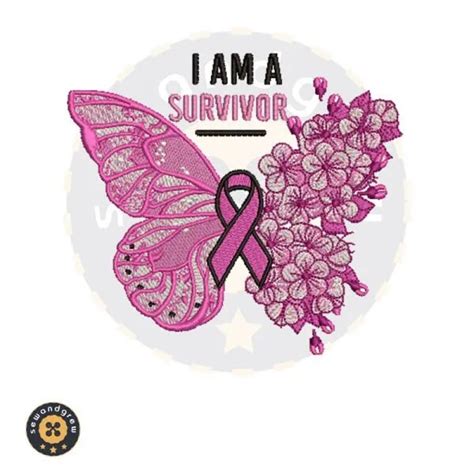 Cancer Survivor Embroidery Design Etsy