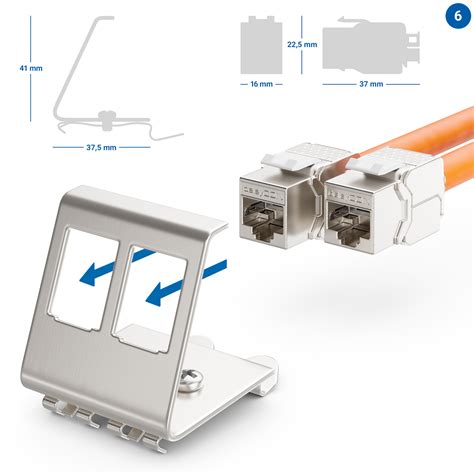 Deleycon Cat A Keystone Jack Modul Mit Port Hutschienenadapter Stp