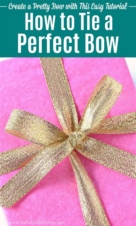 How To Tie A Bow Step By Step Tutorial Video Hello Little Home