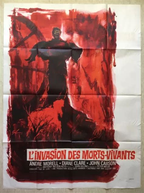 L INVASION DES MORTS vivants Affiche cinéma EO 1966 Orig Grande