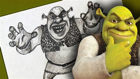 How To Draw Shrek Just With Pencil Youtube