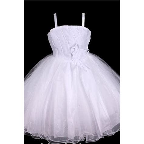 Robe Fillette Blanche Paillettes Enfant Cortège Mariage Perpignan