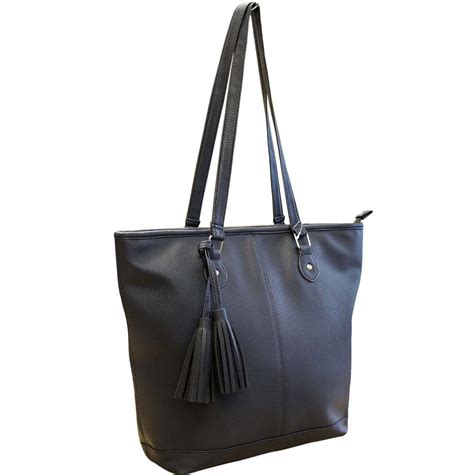 120 Black Zip Top Tote Bag Shop Dot Com