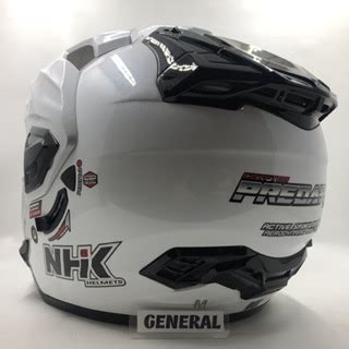 Jual Helm Nhk Predator Crypton Solid Star White Metalic Putih Mutiara