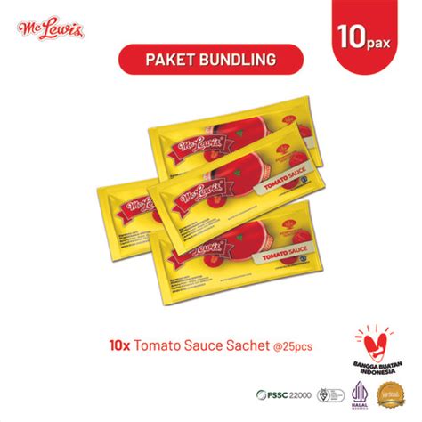 Jual Paket Bundle Mc Lewis Tomato Sauce Sachet Gr X Pack Kab