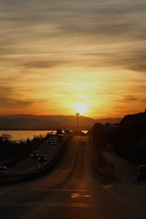 Highway at Sunset · Free Stock Photo