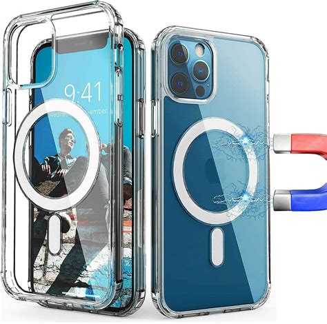 Coque Magn Tique Transparente Pour Iphone Pro Max Mini Pro