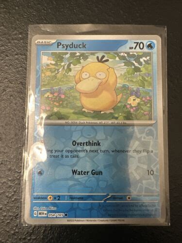 Pok Mon Tcg Psyduck Scarlet Violet Reverse Holo Ebay