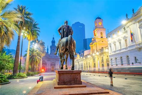 Premium Photo | Plaza de las armas square cityscape of santiago in chile