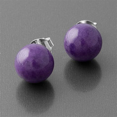 Kugelohrstecker Lila Aventurin Stud Earrings Earrings Jewelry