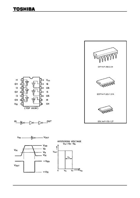 Tc Bfn Datasheet Pages Toshiba Hex Schmitt Trigger