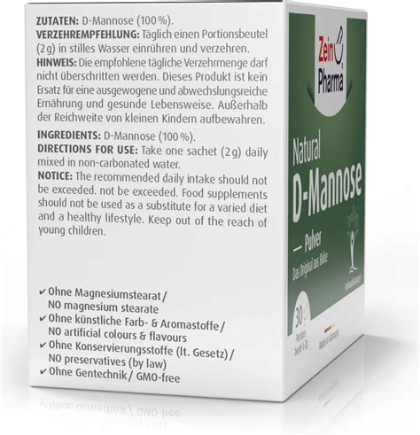 Natural D Mannose 30 Packages ZeinPharma VitalAbo Online Shop Europe