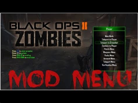 How To Get A Mod Menu On Black Ops 2 Zombies On Ps3 YouTube